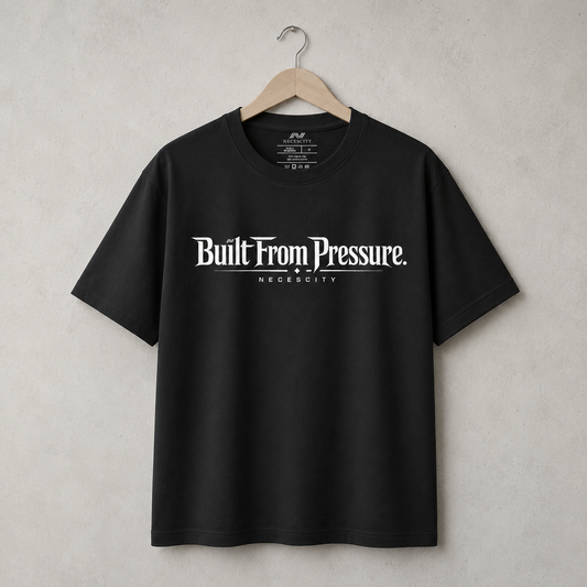NECESCITY BUILT FROM PRESSURE. TEE